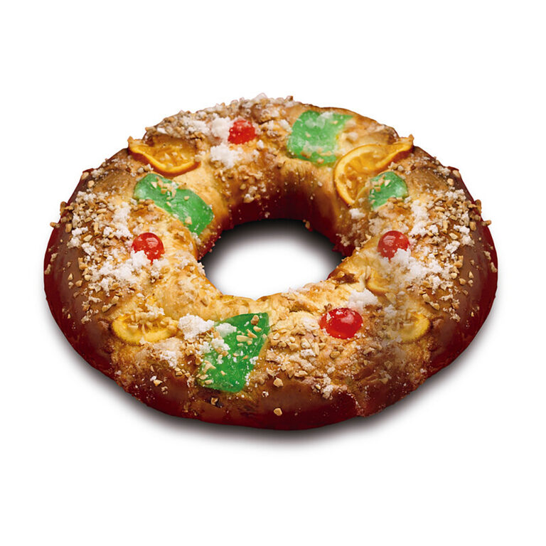 TORTEL RELLENO DE MAZAPAN CON FRUTA 500 GR.